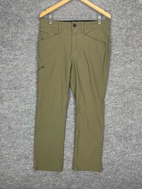 Orvis Tech Pants Mens 32x30 Green Straight Leg Softshell Hiking Outdoors Stretch